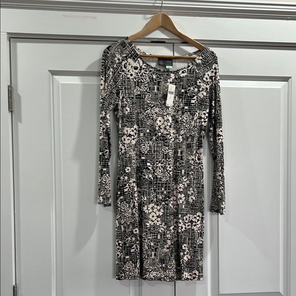 Tight pattered dress from anthropology